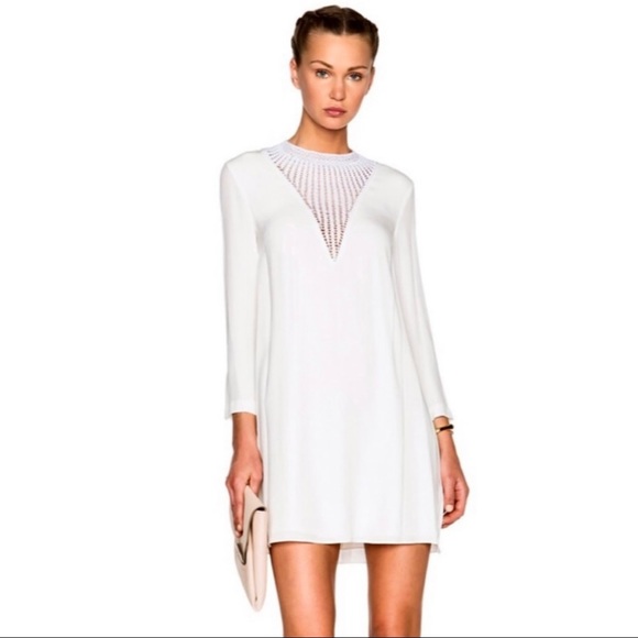 A.L.C. Dresses & Skirts - NEW A.L.C. WHITE CROCHET INSET SHIFT MINI DRESS